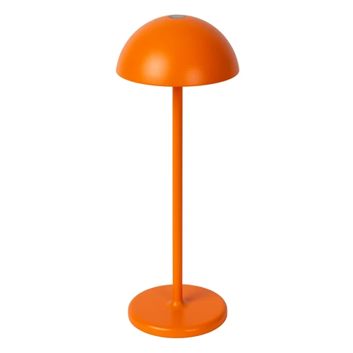 Lucide JOY - Oplaadbare Tafellamp Binnen/Buiten - Accu/Batterij - Ø 12 cm - LED Dimb. - 1x1,5W 3000K - IP54 - Oranje - detail 1